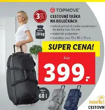 Lidl Cestovní taška na kolečkách nabídka
