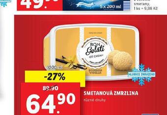 Lidl Smetanová zmrzlina nabídka