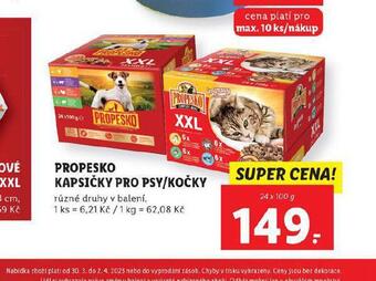 Lidl Propesko kapsičky pro kočky nabídka