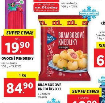 Lidl Bramborové knedlíky xxl nabídka