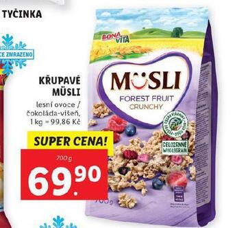 Lidl Křupavé müsli nabídka