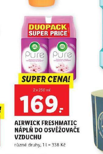 Lidl Airwick freshmatic náplň do osvěžovače vzduchu nabídka