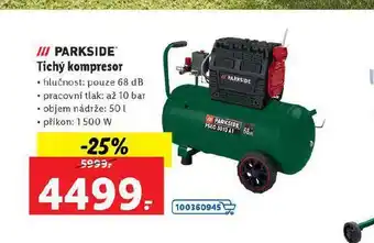 Lidl Parkside tichý kompresor nabídka