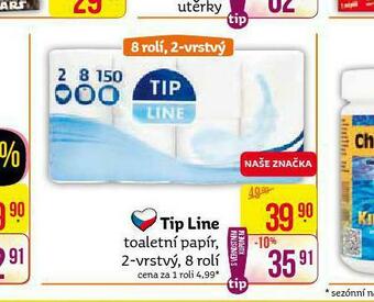 Teta Tip line toaletní papír nabídka
