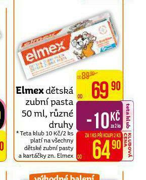 Teta Elmex dětská zubní pasta nabídka
