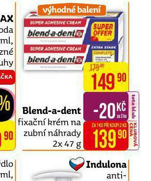 Teta Blend a dent fixační krém na zubní náhrady nabídka