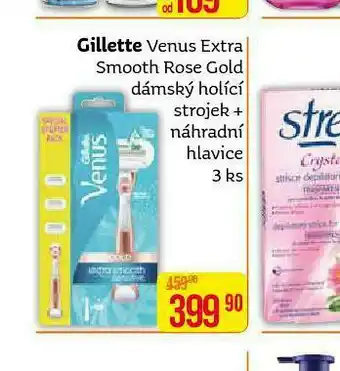 Teta Gillette venus extra smooth rose gold dámský holicí strojek nabídka
