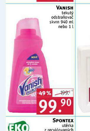 Rossmann Vanish tekutý odstraňovač skvrn nabídka