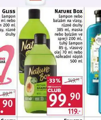Nature box šampon, maska, balzám