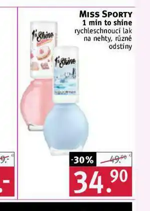 Rossmann Miss sporty 1 minute to shine nabídka