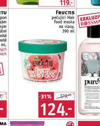 Rossmann Fructis pečující hair food maska na vlasy nabídka