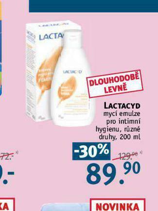 Rossmann Lactacyd mycí emulze nabídka
