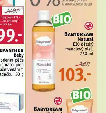 Babydream natural bio dětský madlový olej