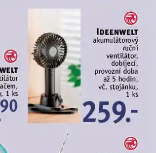 Rossmann Akumulátorový ruční ventilátor nabídka