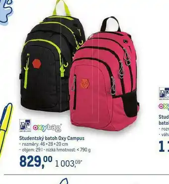 Makro Studentský batoh oxy campus nabídka
