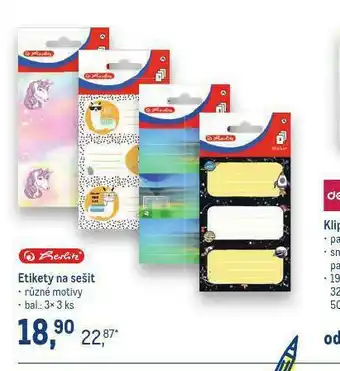 Makro Etikety na sešity nabídka