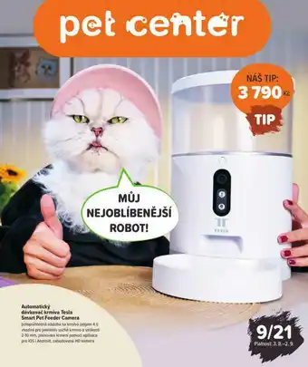Automatický dávkovač krmiva tesla smart pet feeder camera