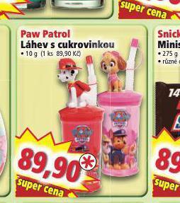 Norma Paw patrol láhev s cukrovinkou nabídka