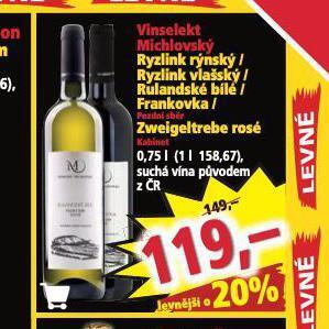 Vinselekt michlovský zweigeltrebe rosé