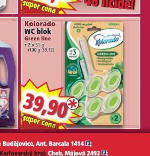 Norma Kolorado wc blok nabídka