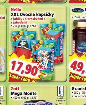 Norma Hello xxl ovocné kapsičky nabídka