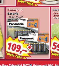 Norma Panasonic baterie nabídka