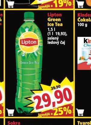 Norma Lipton green ice tea nabídka