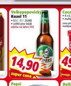 Norma Pivo velkopopovický kozel 11 nabídka