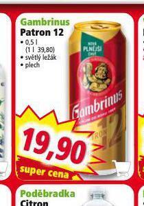 Norma Pivo gambrinus patron 12 nabídka