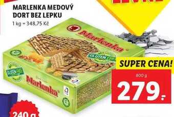 Lidl Marlenka medový dort bez lepku, 800 g nabídka