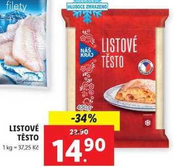 Lidl Listové těsto, 400 g nabídka