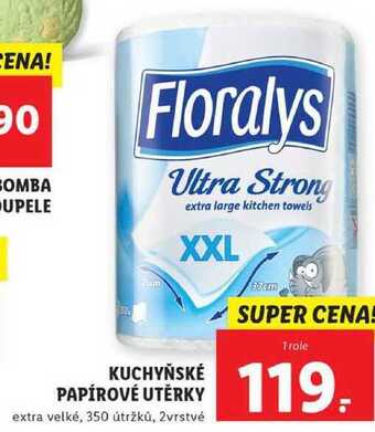 Lidl Kuchyňské papírové utěrky, 1 role nabídka