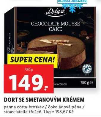 Lidl Dort se smetanovým krémem, 750 g nabídka
