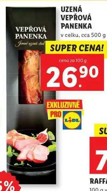 Lidl Uzená vepřová panenka, cena za 100 g nabídka