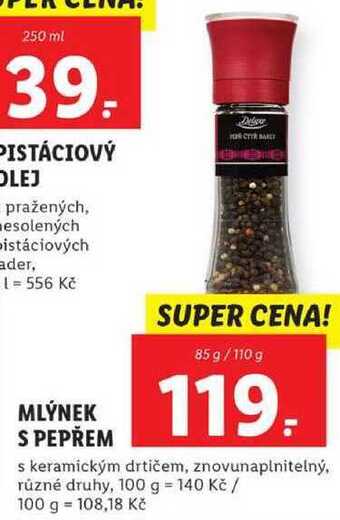 Lidl Mlýnek s pepřem, 85 g/110 g nabídka