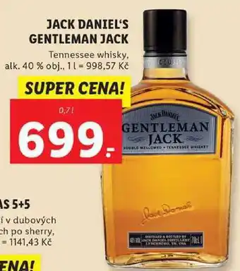 Lidl Jack daniel's gentleman jack, 0,7 l nabídka