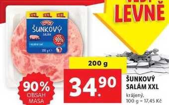 Lidl Šunkový salám xxl, 200 g nabídka