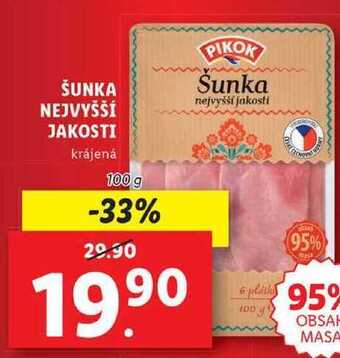 Lidl Šunka nejvyšší jakosti, 100 g nabídka