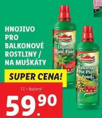 Lidl Hnojivo pro balkonové rostliny / na muškáty, 1 l nabídka