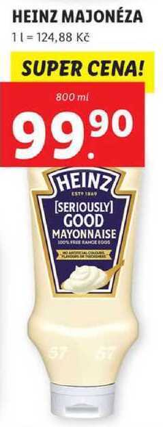 Lidl Heinz majonéza, 800 ml nabídka