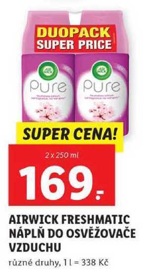 Lidl Airwick freshmatic náplň do osvěžovače vzduchu, 2x 250 ml nabídka