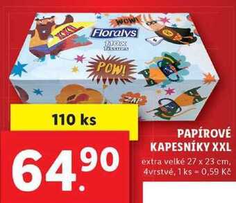 Lidl Papírové kapesníky xxl, 110 ks nabídka