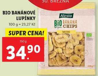Lidl Bio banánové lupínky, 150 g nabídka