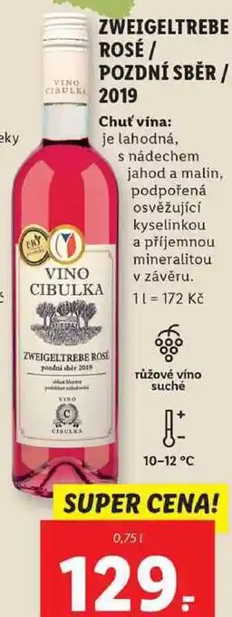 Lidl Zweigeltrebe rosé, 0,75 l nabídka
