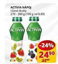 Flop Activia nápoj různé druhy 270-280 g nabídka
