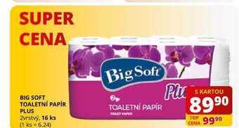 Flop Big soft toaletní papír plus 2vrstvý, 16 ks nabídka