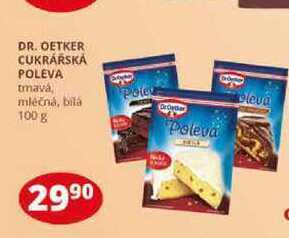 Flop Dr. oetker cukrářská poleva tmavá, mléčná, bílá 100 g nabídka