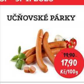 RABBIT řeznictví Učňovské párky 100g nabídka