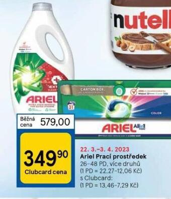 Tesco Ariel prací prostředek nabídka