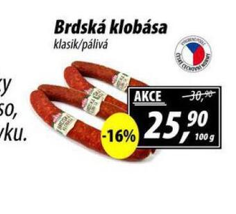 ZEMAN Brdská klobása nabídka
